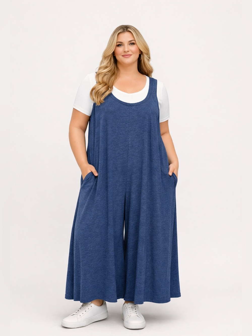 Bloomchic jumper size 22-24 3x women’s jumpsuit 22/24 3xl Heather blue